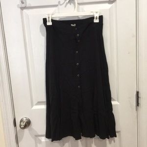 Black midi skirt